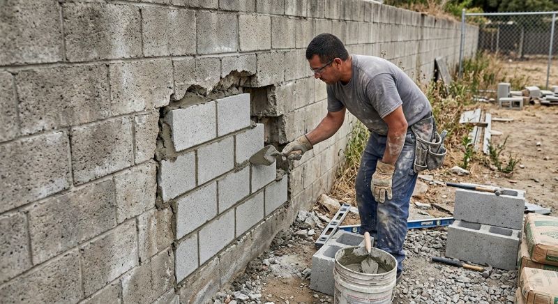 Block Wall Repair in Barrow County, GA