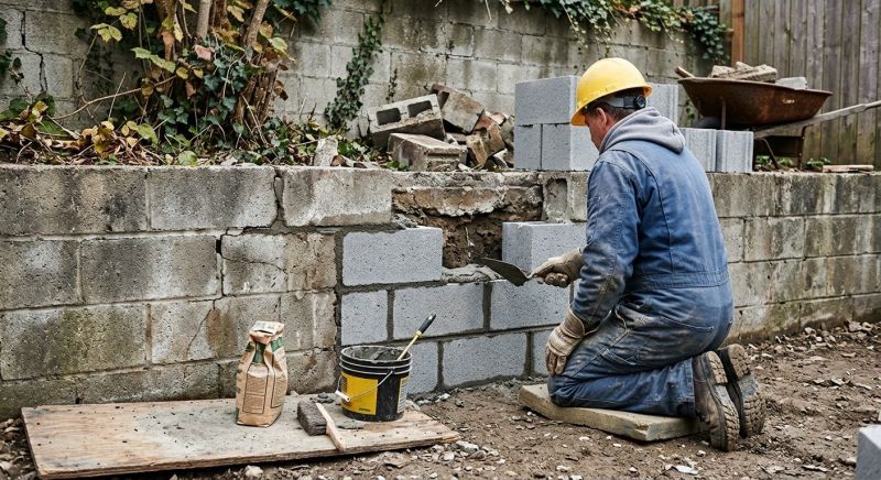 Block Wall Repair in Forsyth County, GA