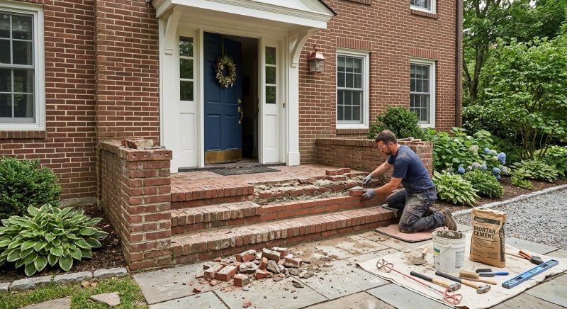 Brick Flatwork Repair in Stone Mountain, GA