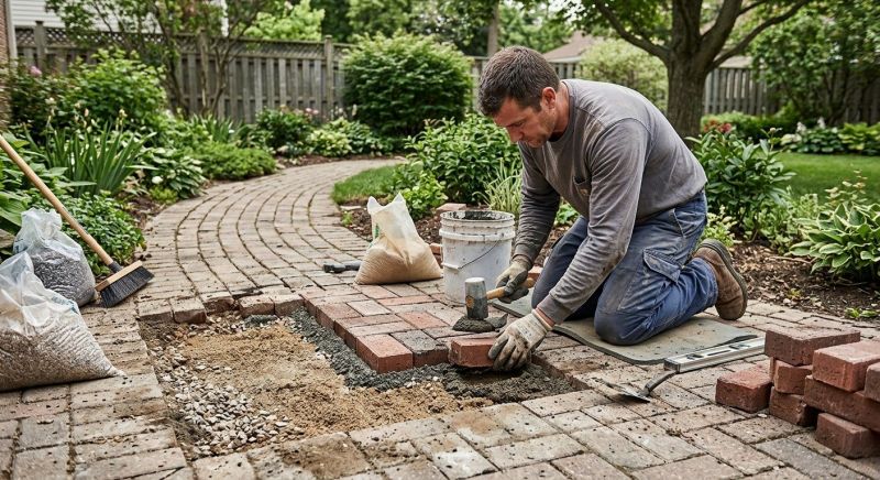 Brick Pathway Repair in Gwinnett County, GA