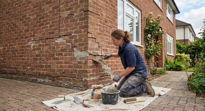Brick Retaining Wall Repair in Gwinnett County, GA