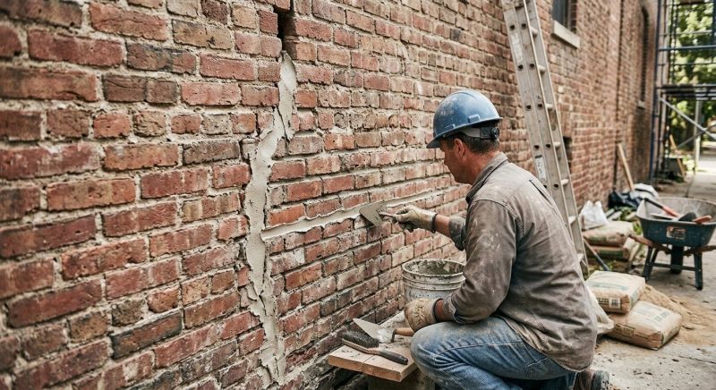 Brick Wall Repair in Roswell, GA