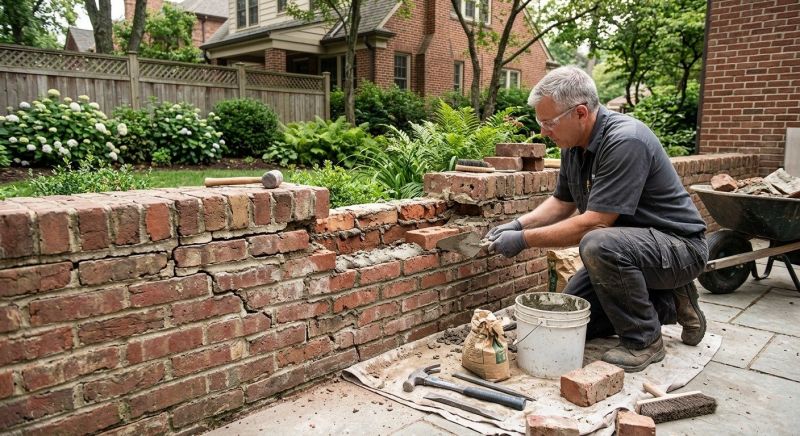 Brick Wall Repair in Roswell, GA