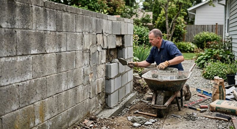 Cinder Block Repair in Gwinnett County, GA