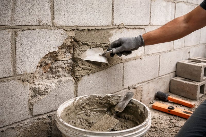 Cinder Block Wall Repair in Forsyth County, GA