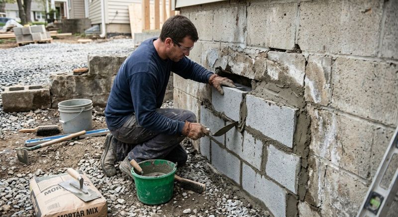 Concrete Block Repair in Gwinnett County, GA