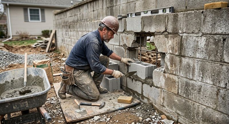 Concrete Block Repair in Suwanee, GA