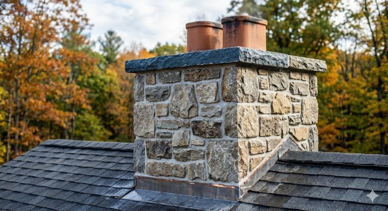 Stone Chimney Installation in Oakwood, GA