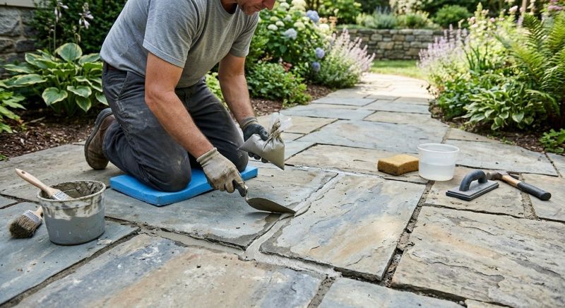 Stone Walkway Repair in Gwinnett County, GA