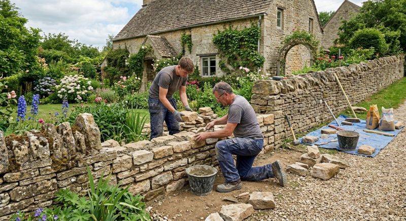 Stone Wall Repair in Cobb County, GA