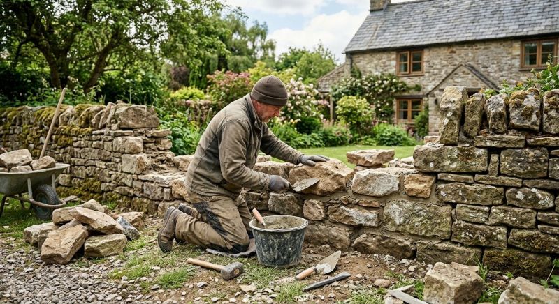 Stone Wall Repair in Stone Mountain, GA