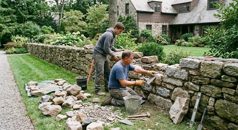 Stone Wall Repair in Walton County, GA